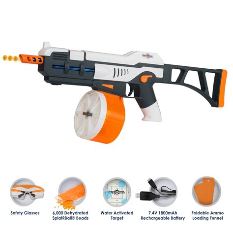 Splatter ball gun charger - Anstoy Electric with Gel Ball Blaster AEG AKM-47 Splatter Ball Blaster for Splat Gun Automatic Outdoor Activities-Boys and Girls Fighting Shooting Team Game (Red) 4.3 out of 5 stars 3,087 1 offer from $19.99 